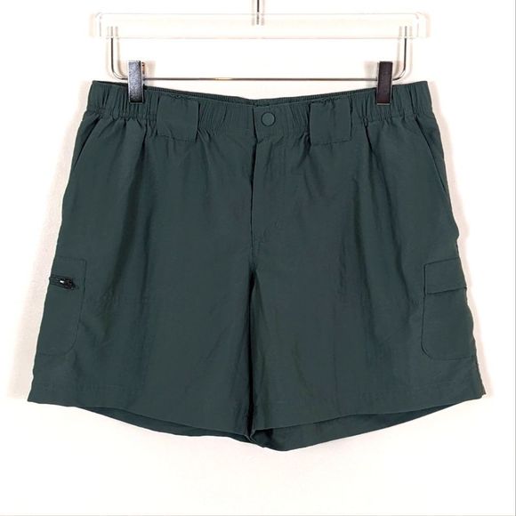 Columbia Pants - Columbia Green Nylon Lightweight Quick Dry Hiking Cargo Shorts Women's Medium